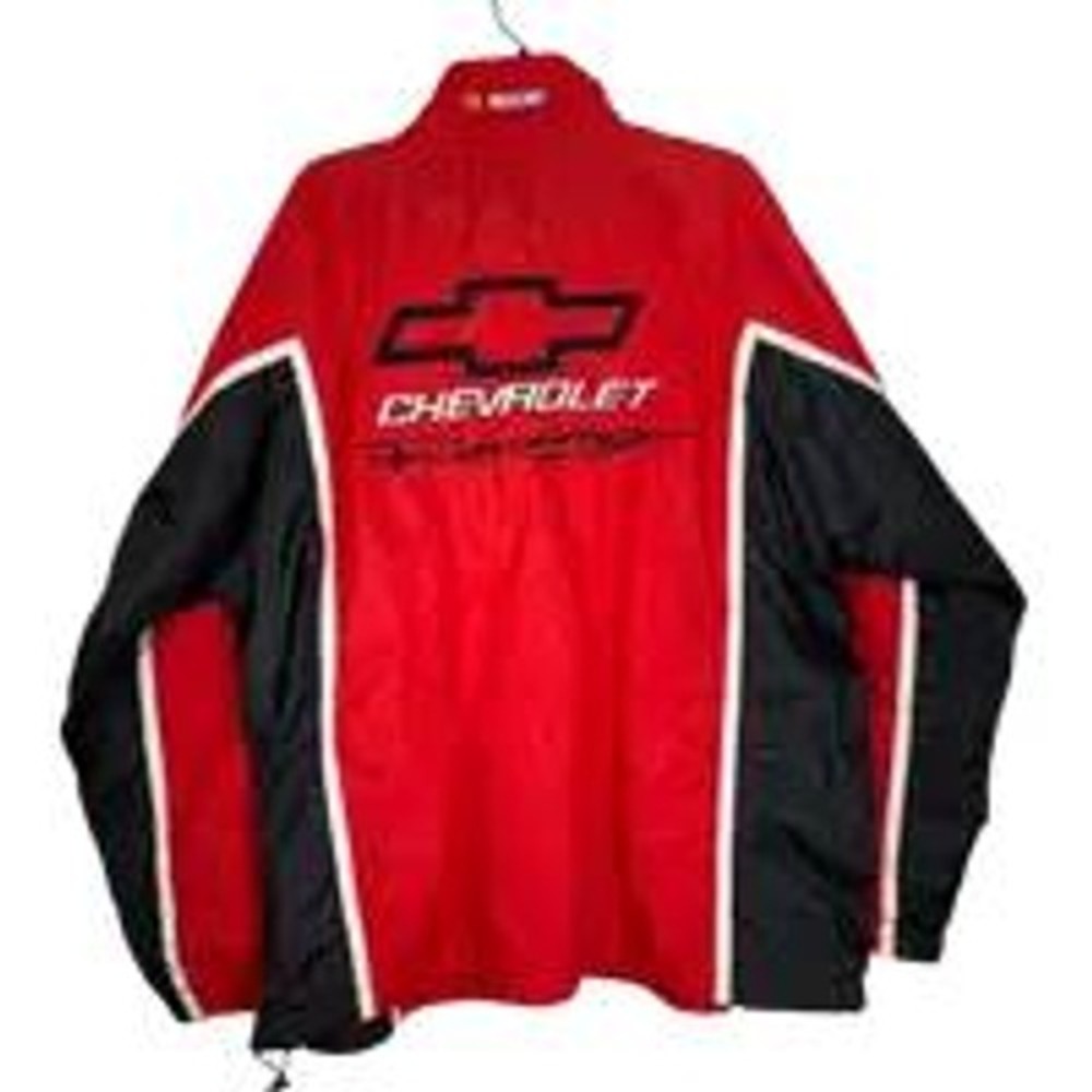 Racing Champions Chevrolet NASCAR Jacket‎ Mens XXL Red Black Excellent Vintage